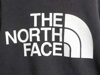 ノースフェイス プリント スウェット フード パーカー メンズ L 古着 The North Face プルオーバー 裏起毛 トレーナー アウトドア 薄手 黒