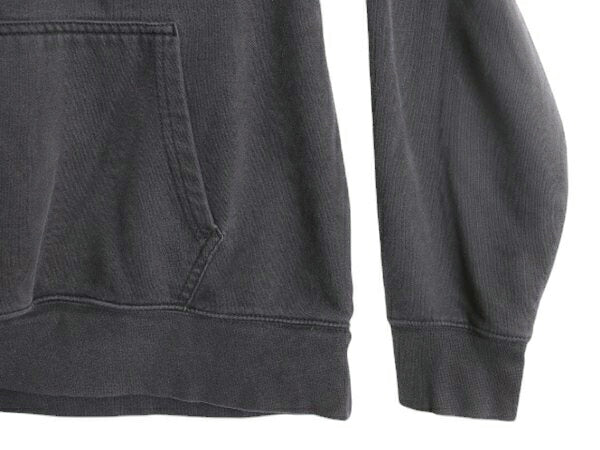 ノースフェイス プリント スウェット フード パーカー メンズ L 古着 The North Face プルオーバー 裏起毛 トレーナー アウトドア 薄手 黒