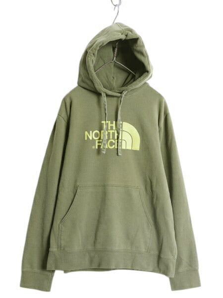 US企画 ノースフェイス プリント スウェット フード パーカー メンズ L 古着 The North Face プルオーバー トレーナー アウトドア 裏起毛
