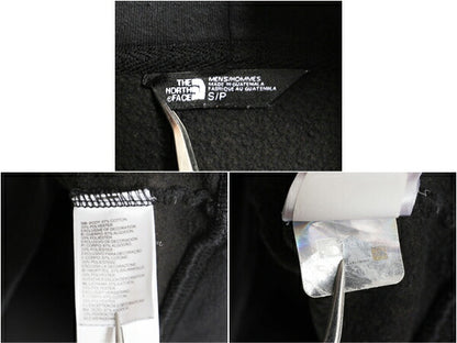 ノースフェイス 両面 プリント スウェット フード パーカー メンズ S 古着 The North Face プルオーバー 裏起毛 トレーナー アウトドア 黒