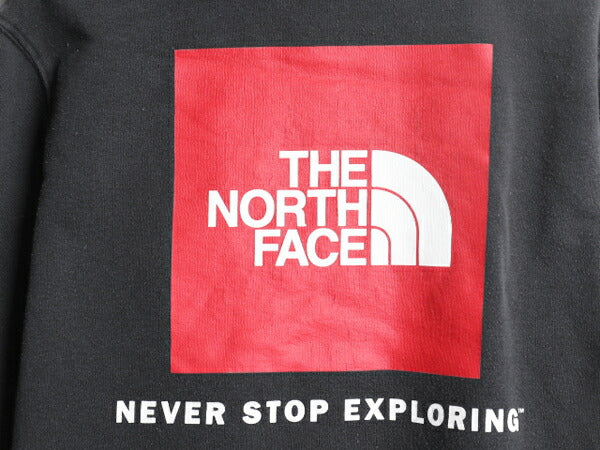 ノースフェイス 両面 プリント スウェット フード パーカー メンズ S 古着 The North Face プルオーバー 裏起毛 トレーナー アウトドア 黒