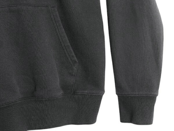 ノースフェイス 両面 プリント スウェット フード パーカー メンズ M 古着 The North Face プルオーバー 裏起毛 トレーナー アウトドア 黒