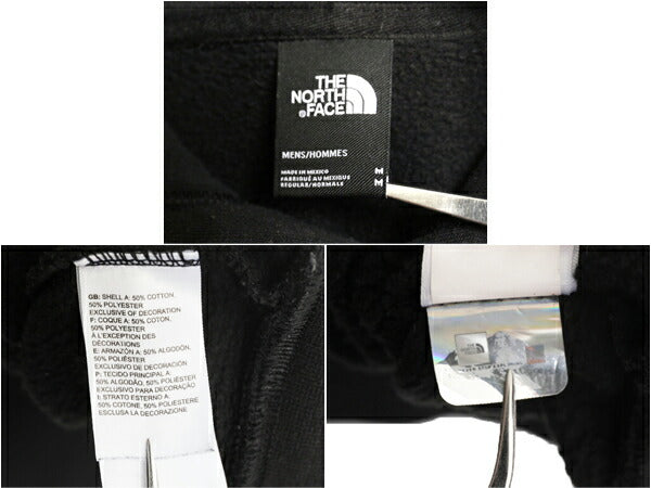 ノースフェイス 両面 プリント スウェット フード パーカー メンズ M 古着 The North Face プルオーバー 裏起毛 トレーナー アウトドア 黒