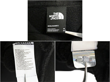 ノースフェイス 両面 プリント スウェット フード パーカー メンズ M 古着 The North Face プルオーバー 裏起毛 トレーナー アウトドア 黒