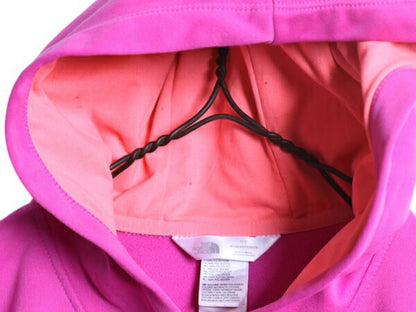ノースフェイス プリント スウェット フード パーカー レディース M 古着 The North Face ジャージ 素材 ストレッチ プルオーバー ツートン