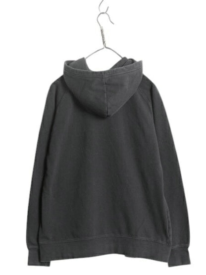 ノースフェイス プリント スウェット フード パーカー レディース L 黒 / The North Face プルオーバー トレーナー 裏起毛 薄手 ブラック