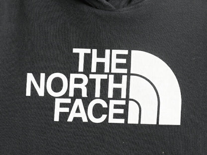 ノースフェイス プリント スウェット フード パーカー レディース L 黒 / The North Face プルオーバー トレーナー 裏起毛 薄手 ブラック