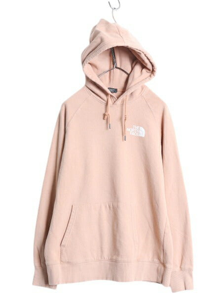 ノースフェイス 両面 プリント スウェット フード パーカー レディース L 古着 The North Face プルオーバー トレーナー アウトドア 裏起毛