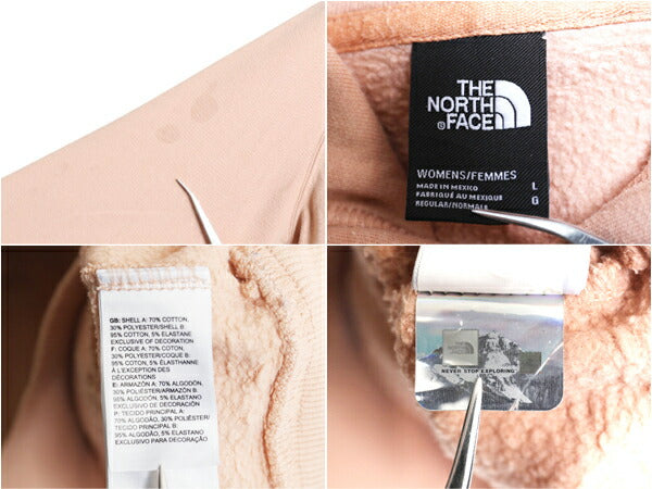 ノースフェイス 両面 プリント スウェット フード パーカー レディース L 古着 The North Face プルオーバー トレーナー アウトドア 裏起毛