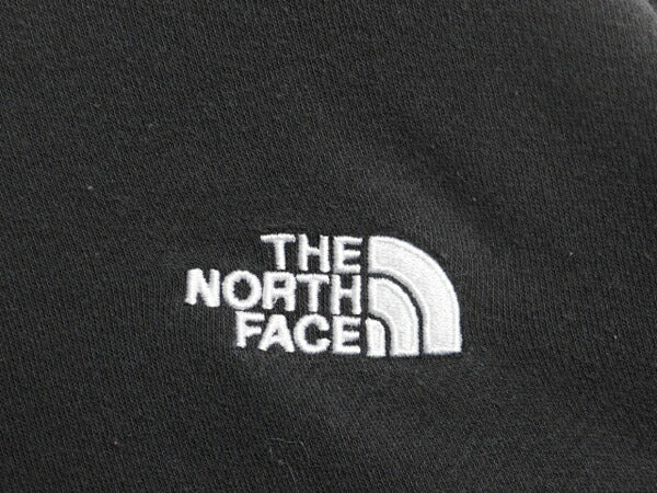 ノースフェイス ハーフジップ スウェット レディース M / The North Face ショート丈 トレーナー ハイネック 裏起毛 ワンポイント 黒 短丈