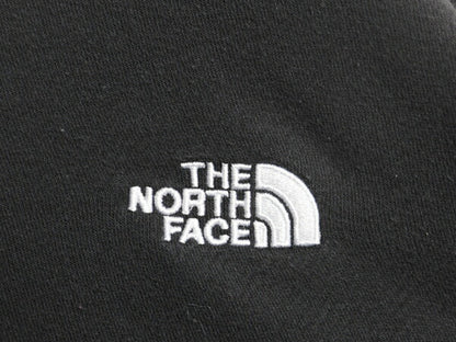 ノースフェイス ハーフジップ スウェット レディース M / The North Face ショート丈 トレーナー ハイネック 裏起毛 ワンポイント 黒 短丈