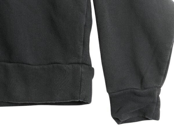 ノースフェイス ハーフジップ スウェット レディース M / The North Face ショート丈 トレーナー ハイネック 裏起毛 ワンポイント 黒 短丈