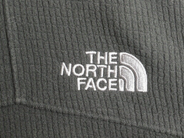 ノースフェイス ワッフル フリース ジャケット メンズ L 古着 The North Face アウトドア ブルゾン フルジップ ハイネック ワンポイント 灰