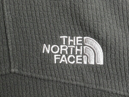 ノースフェイス ワッフル フリース ジャケット メンズ L 古着 The North Face アウトドア ブルゾン フルジップ ハイネック ワンポイント 灰