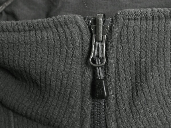 ノースフェイス ワッフル フリース ジャケット メンズ L 古着 The North Face アウトドア ブルゾン フルジップ ハイネック ワンポイント 灰