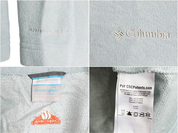 コロンビア フリース ジャケット レディース XS / 古着 Colombia OMNI-HEAT アウトドア ハイネック フルジップ ジャンパー ブルゾン ブルー
