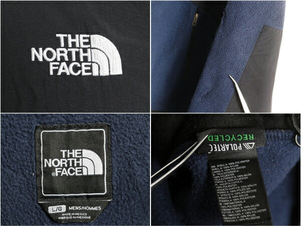ノースフェイス デナリ ジャケット メンズ L / 古着 The North Face DENALI フリース ナイロン ブルゾン フルジップ アウトドア ツートン