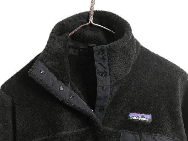 パタゴニア リツール スナップT プルオーバー ジャケット レディース M / 17年製 Patagonia フリース アウトドア ブルゾン ハイネック 黒