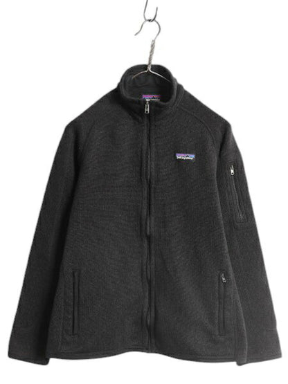 パタゴニア ベターセーター ジャケット レディース M 古着 18年製 Patagonia フリース セーター ブルゾン フルジップ アウトドア ブラック