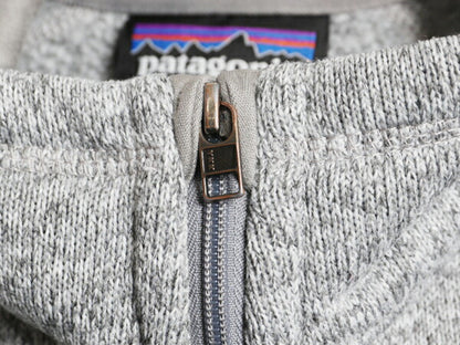パタゴニア ベターセーター ベスト レディース M 19年製 Patagonia フリース セーター 前開き フルジップ アウトドア ハイネック 重ね着 灰