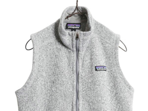 パタゴニア ベターセーター ベスト レディース M 19年製 Patagonia フリース セーター 前開き フルジップ アウトドア ハイネック 重ね着 灰