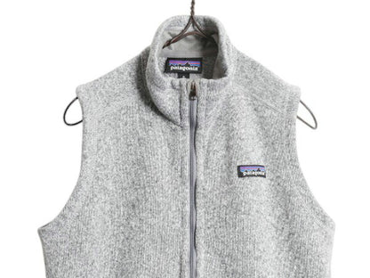 パタゴニア ベターセーター ベスト レディース M 19年製 Patagonia フリース セーター 前開き フルジップ アウトドア ハイネック 重ね着 灰