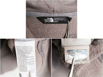 ノースフェイス プリント スウェット フード パーカー レディース M 古着 The North Face プルオーバー 裏起毛 トレーナー アウトドア 薄手