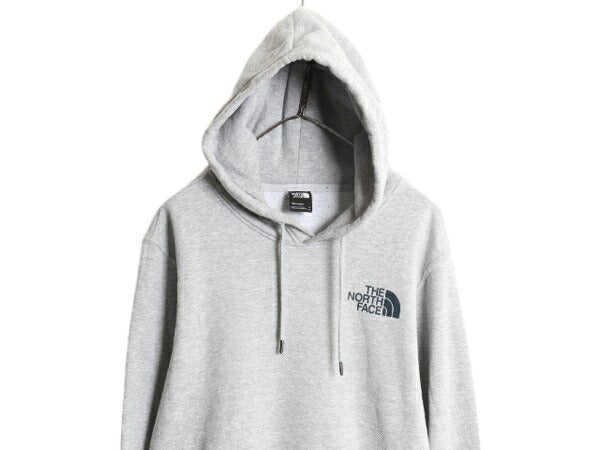 US企画 ノースフェイス 両面 プリント スウェット フード パーカー メンズ M / The North Face プルオーバー トレーナー アウトドア 裏起毛