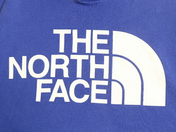 ノースフェイス プリント スウェット フード パーカー メンズ M 古着 The North Face アウトドア プルオーバー 裏起毛 トレーナー ブルー