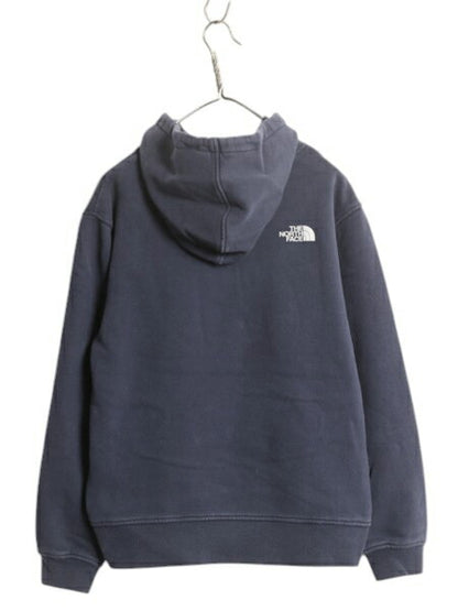 ノースフェイス プリント スウェット フード パーカー メンズ M / The North Face プルオーバー トレーナー アウトドア グラデーション 紺