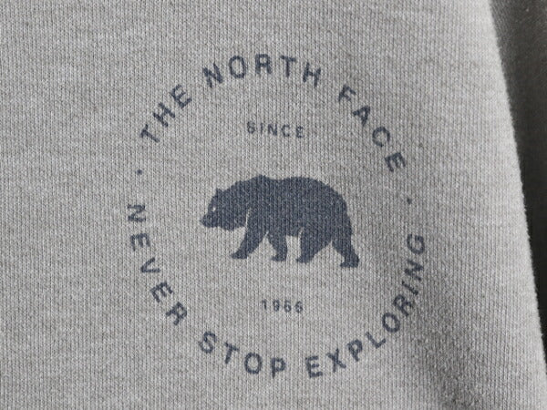 ノースフェイス ベア イラスト プリント スウェット フード パーカー メンズ L / 古着 The North Face プルオーバー 裏起毛 アウトドア 灰