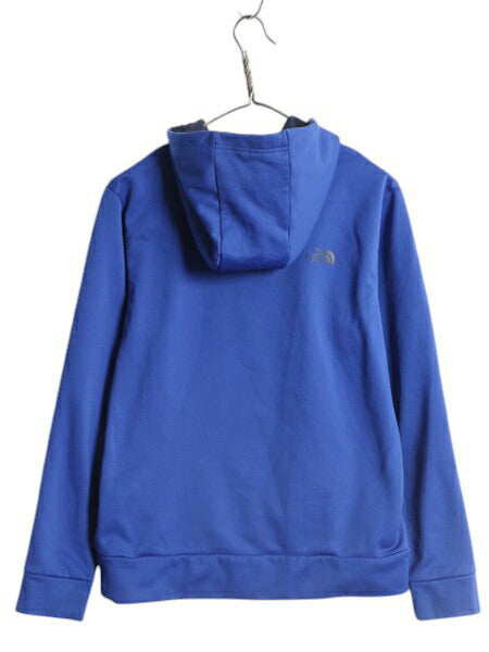 ノースフェイス プリント フード パーカー メンズ S 古着 The North Face ジャージ 素材 ストレッチ 裏 フリース プルオーバー アウトドア