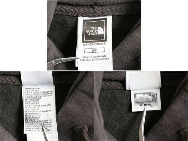 US企画 ノースフェイス プリント スウェット フード パーカー メンズ S 古着 The North Face プルオーバー トレーナー アウトドア 裏起毛