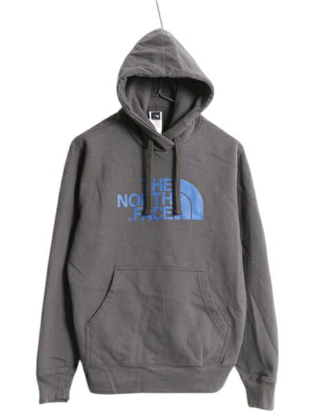 US企画 ノースフェイス プリント スウェット フード パーカー メンズ S 古着 The North Face プルオーバー トレーナー アウトドア 裏起毛