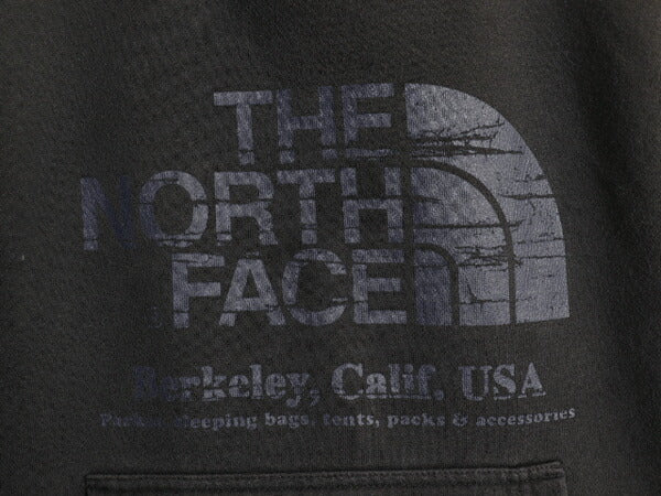 US企画 ノースフェイス プリント スウェット フード パーカー メンズ S / The North Face プルオーバー トレーナー アウトドア 裏起毛 黒