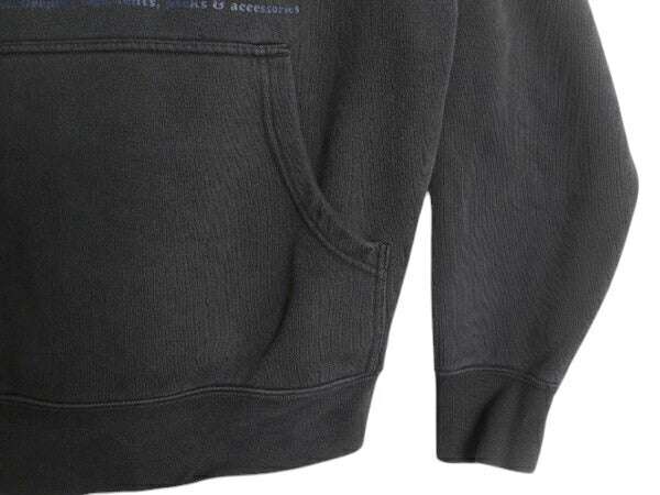 US企画 ノースフェイス プリント スウェット フード パーカー メンズ S / The North Face プルオーバー トレーナー アウトドア 裏起毛 黒