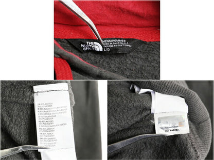 US企画 ノースフェイス プリント スウェット フード パーカー メンズ L 古着 The North Face トレーナー アウトドア プルオーバー ツートン