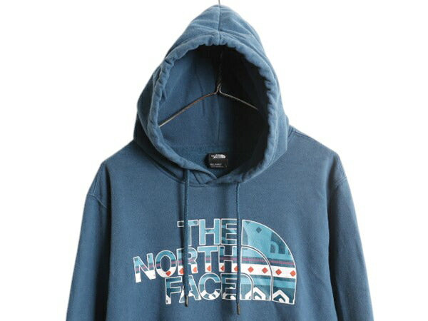 ノースフェイス プリント スウェット フード パーカー メンズ L The North Face プルオーバー 裏起毛 トレーナー アウトドア グラフィック