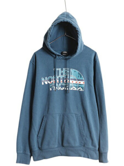 ノースフェイス プリント スウェット フード パーカー メンズ L The North Face プルオーバー 裏起毛 トレーナー アウトドア グラフィック