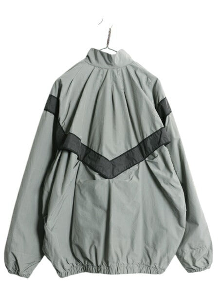 00s 米軍実物 US ARMY ナイロン トレーニング ジャケット LARGE LONG 古着 04年製 オールド 軍物 IPFU ミリタリー ブルゾン ジャンパー 灰