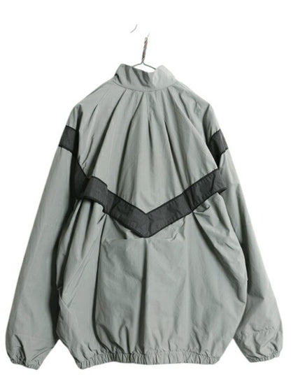 00s 米軍実物 US ARMY ナイロン トレーニング ジャケット LARGE LONG 古着 04年製 オールド 軍物 IPFU ミリタリー ブルゾン ジャンパー 灰