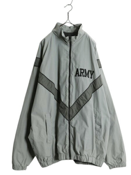 90s 米軍実物 US ARMY ナイロン トレーニング ジャケット XX-LARGE LONG / 古着 99年製 オールド 軍物 PFU ミリタリー ブルゾン ジャンパー