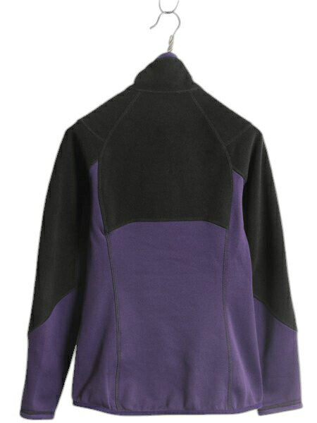 パタゴニア ハイブリッド フリース ジャケット レディース XS 古着 14年製 ジップアップ フリース ストレッチ ブラック  パープル ツートン