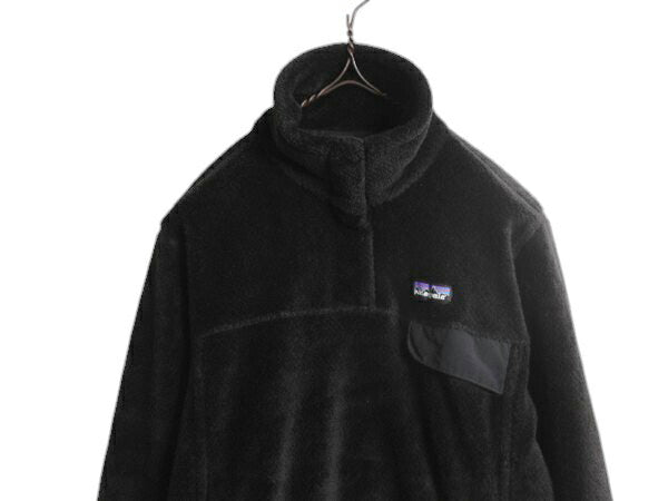 パタゴニア リツール スナップT プルオーバー ジャケット レディース M / 17年製 Patagonia フリース アウトドア ブルゾン ハイネック 黒