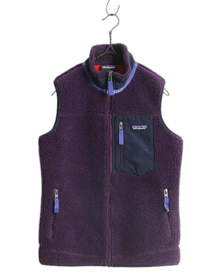 パタゴニア クラシック レトロX フリース ベスト レディース XS / 16年製 Patagonia パイル ボア 重ね着 アウトドア フルジップ ツートン