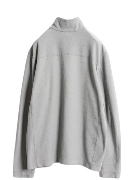 パタゴニア マイクロD ハーフジップ フリース プルオーバー メンズ L / ロンT 長袖 Tシャツ アウトドア ハイネック 薄手 カットソー グレー