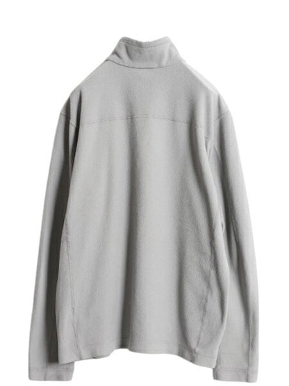 パタゴニア マイクロD ハーフジップ フリース プルオーバー メンズ L / ロンT 長袖 Tシャツ アウトドア ハイネック 薄手 カットソー グレー