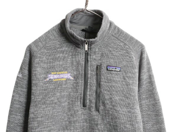 パタゴニア ベターセーター ハーフジップ メンズ M / 古着 18年製 Patagonia フリース セーター ジャケット プルオーバー カレッジ 刺繍 灰