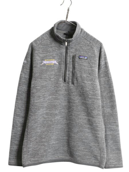 パタゴニア ベターセーター ハーフジップ メンズ M / 古着 18年製 Patagonia フリース セーター ジャケット プルオーバー カレッジ 刺繍 灰