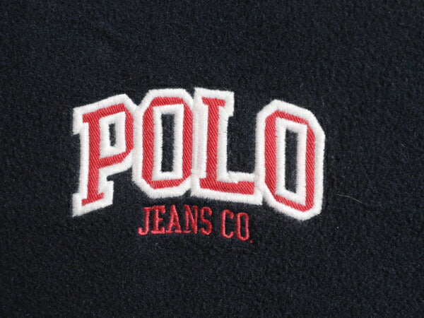 ラルフローレン フリース パーカー ジャケット メンズ S / POLO JEANS CO プルオーバー ブルゾン フード ワンポイント ロゴ刺繍 ネイビー